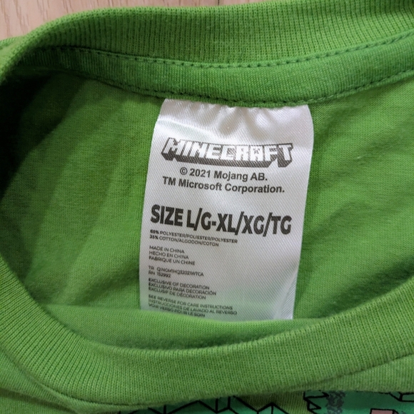 Kids Minecraft Green T-shirt - Picture 4 of 4